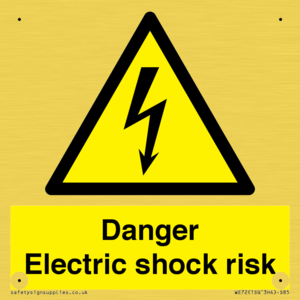 Danger Electric shock risk